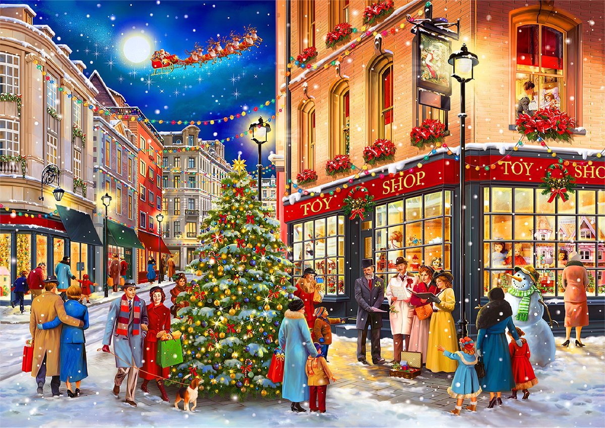 WoodenCity Kerstpuzzel 4000 stukjes - Magische Avond