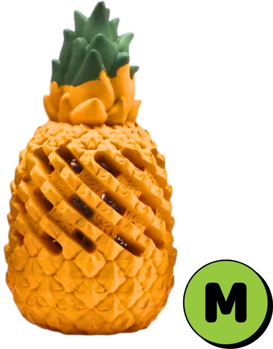 HappyPaws - Jouet à mâcher indestructible pour chien - Anna l'ananas - speelgoed Chiens - Taille M