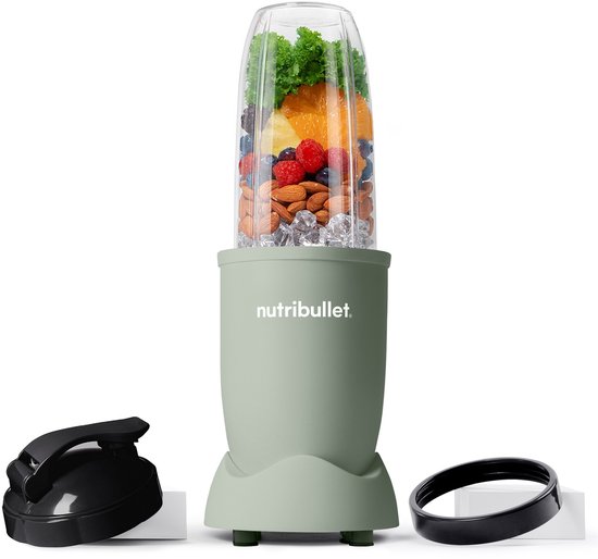Nutribullet Exclusive Pastel - Blender - 900 Watt - Smoothie Maker - Incl. To Go Deksel & Accessoires - 700 ml Drinkbeker BPA & BPS-vrij - Jade