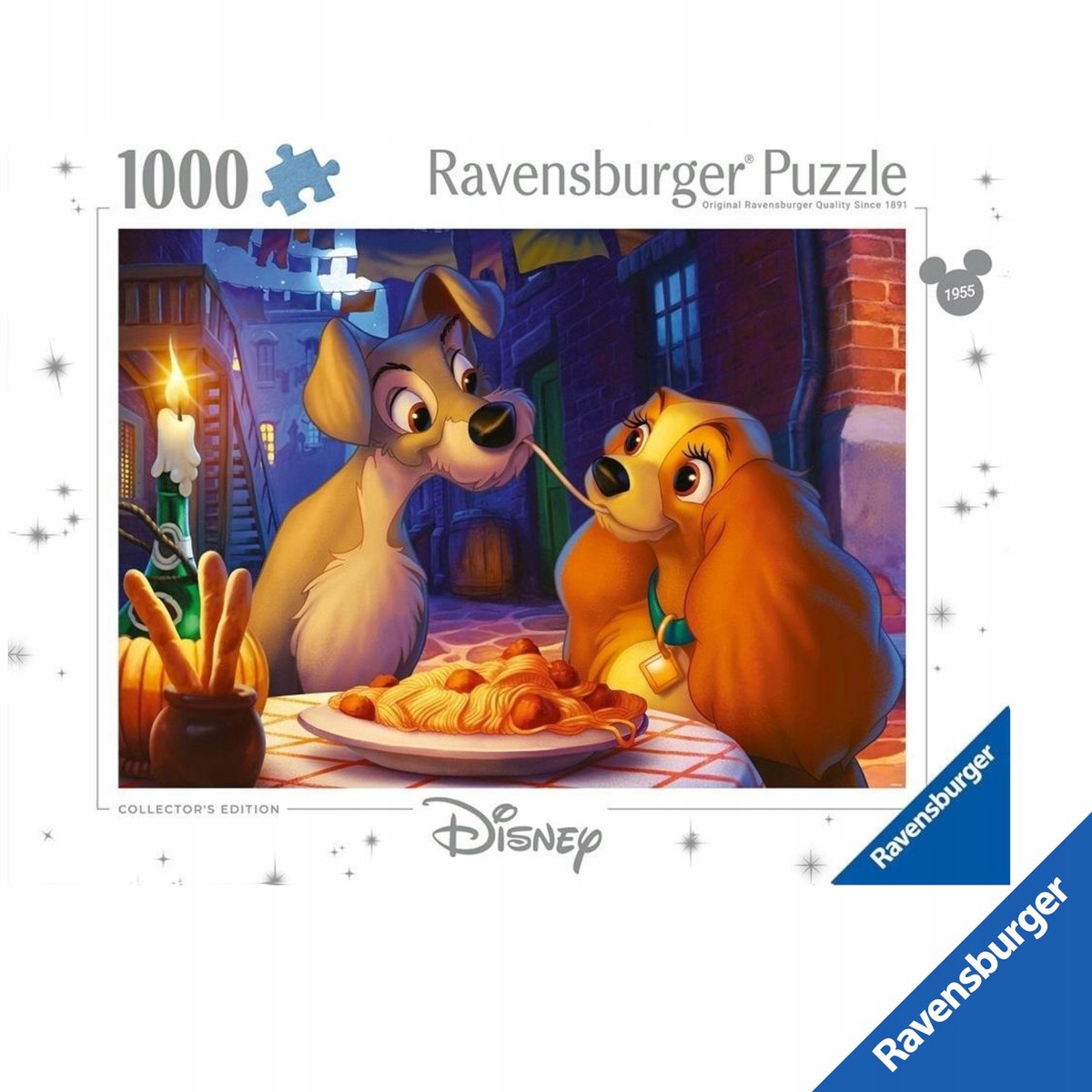Ravensburger Lady en de Vagebond Puzzel 1000 Stukjes