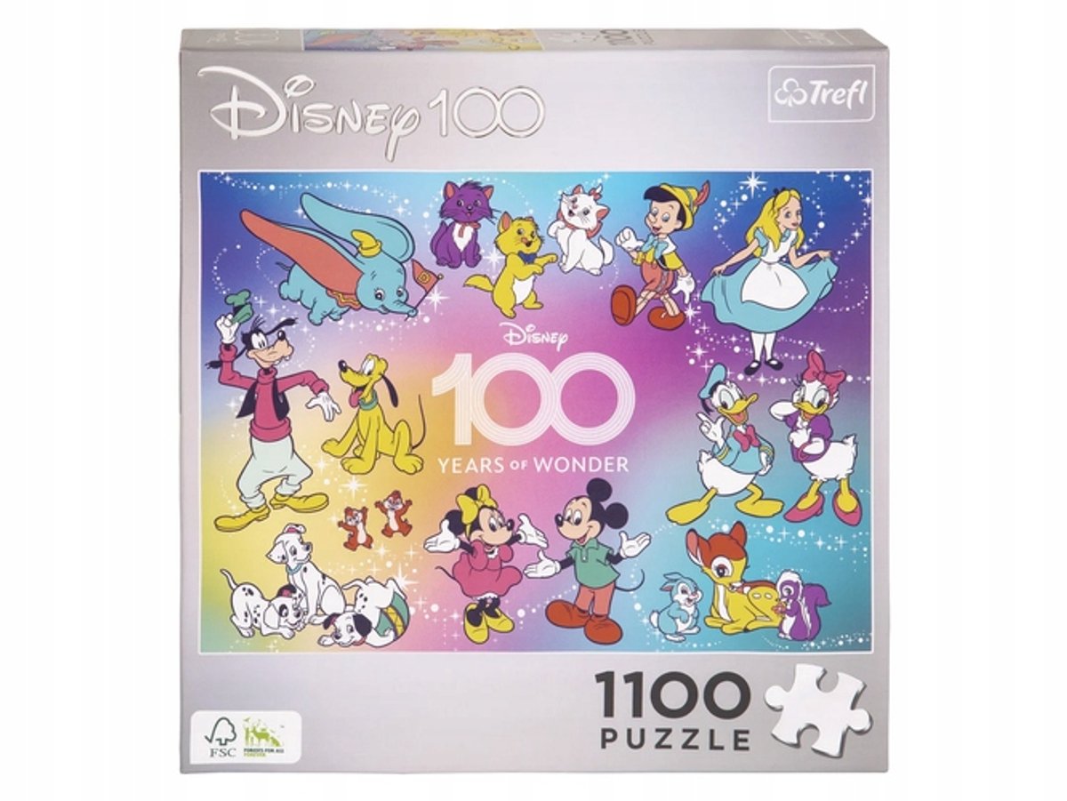 Disney 100 Jaar Puzzel 1100 Stukjes - Trefl