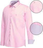 Cappuccino Italia - Heren Overhemden Regular Fit Overhemd Pink - Roze - Maat XL