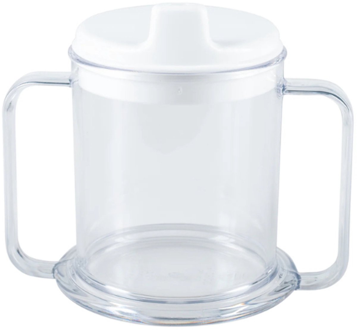 VOKA HandyCup - Handy beker - Drinkbeker - Handybeker - Handycup - 2 handgrepen - Met deksel - 450ML - Transparant - Drink Beker met tuit - Dubbel handvat