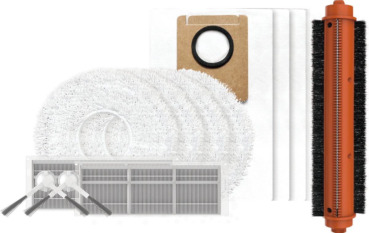 EZVIZ RS20 Max Accessoireset voor Robotstofzuiger - Originele Hoofdborstel, Zijborstels, HEPA-filters, Dweilpads & Stofzakken