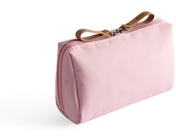 Ainy Make Up Tasje L roze - kleine compacte organizer 17x14x7cm voor cosmetica en skincare - waterbestendig tas - toilettas dames voor make-up, sieraden en meer. De luxe beautycase voor onderweg | cadeau voor vrouwen