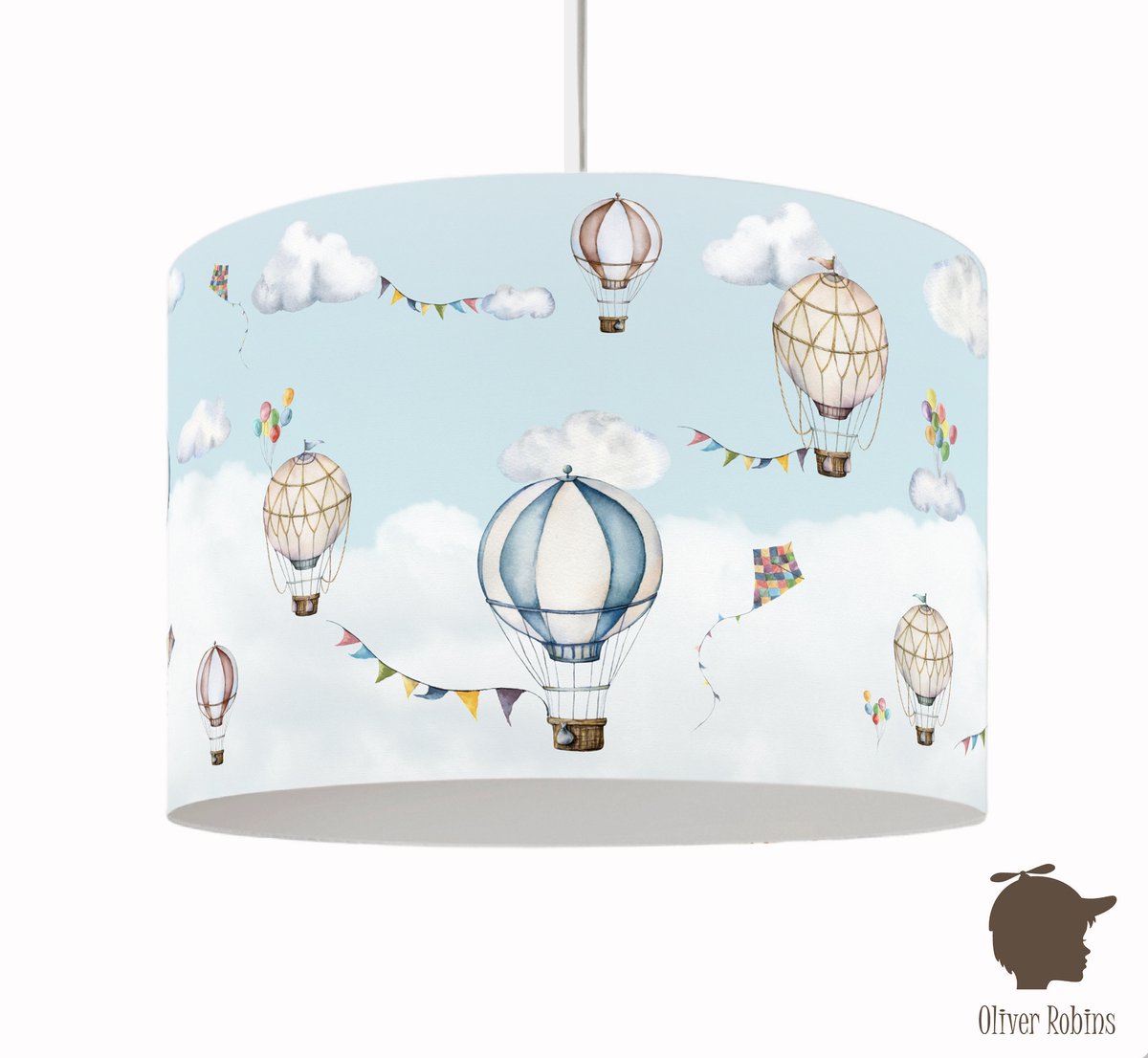 Hanglamp Balloons Bonanza Oliver Robins-lamp-kinderkamer-luchtballon-incl pendel-E27