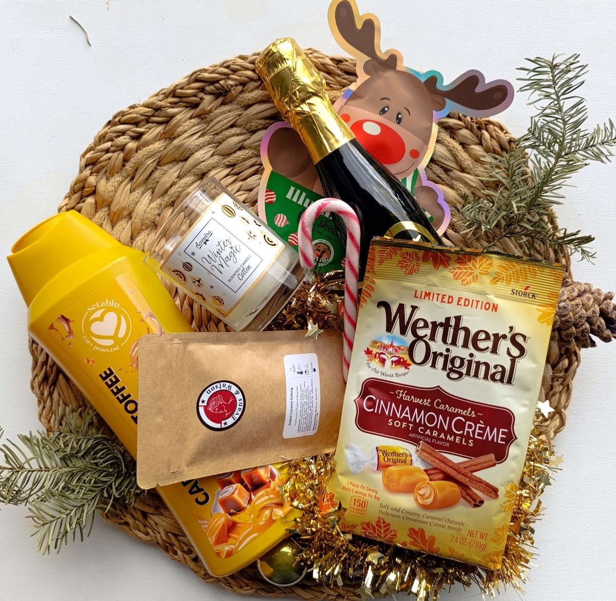 Kerst Wellness Cadeaupakket – Caramel & Toffee | Luxe Verzorging & Treats