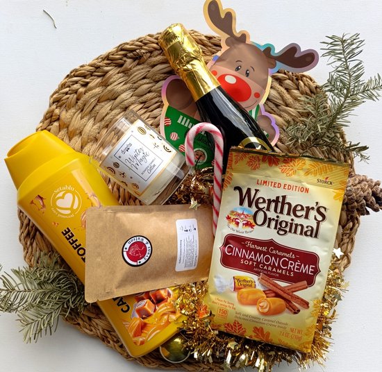 Foto: Kerst wellness cadeaupakket caramel toffee luxe verzorging treats