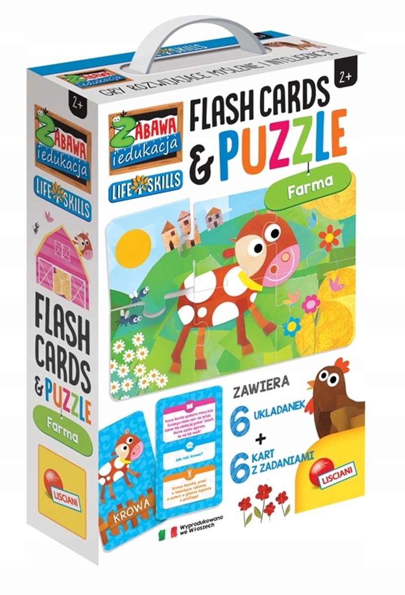 Lisciani Leerkaarten & Boerderij Puzzel - Educatief Spel voor Kinderen