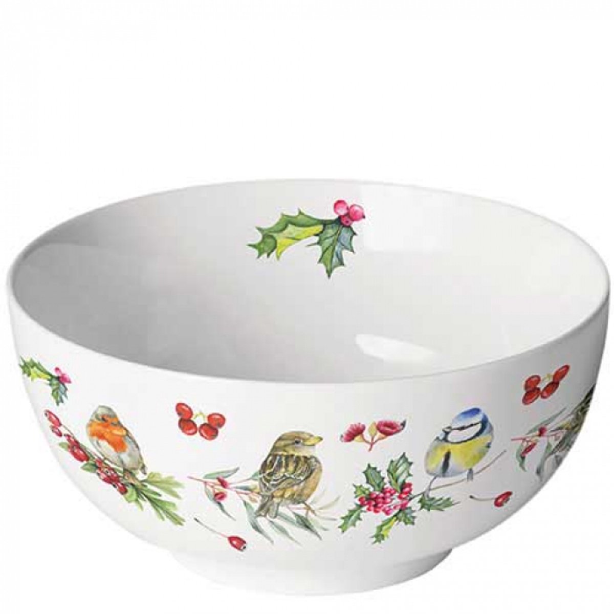 Ambiente-kom-schaaltje-porselein-fine bone China-vogels-winter-birds in winter