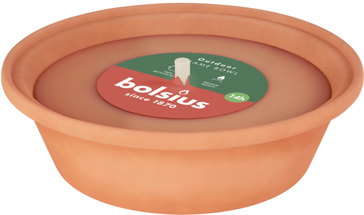 Bolsius Vlamschaal 230/60 Terracotta (1 stuk)
