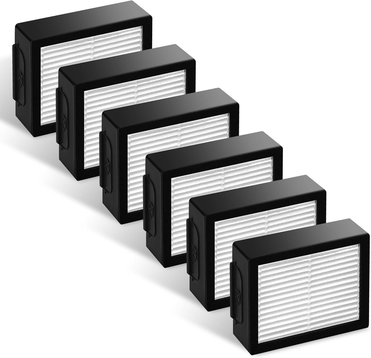 6 Stuks HEPA filter geschikt voor iRobot Roomba E en I series - i2 - i3 i3+ - i4 i4+ - i6 i6+ - i7 i7+ - i7plus - i8+ - E5 E6 E7 - Stofzuiger onderdeel - Filter