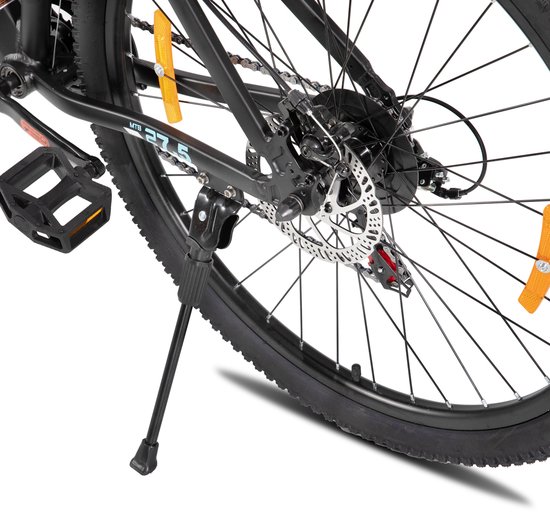 Bamcbase Sedona voorvering mountainbike - 26" - aluminium frame - 21 versnellingen - handrem - mechanische schijfremmen - Bell - spatborden - zwart van Bamcbase — afbeelding 3