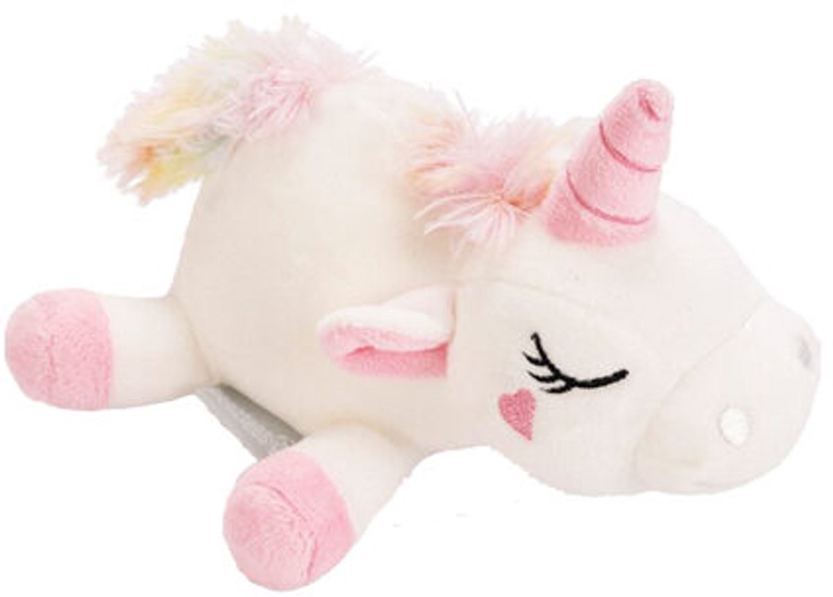 Beeztees Puppy Hondenknuffel Eenhoorn Owen - Puppy Speelgoed - Puppyknuffel - Hondenspeelgoed - Wit 18 x 15 x 11,5 cm - Hond thumbnail 4