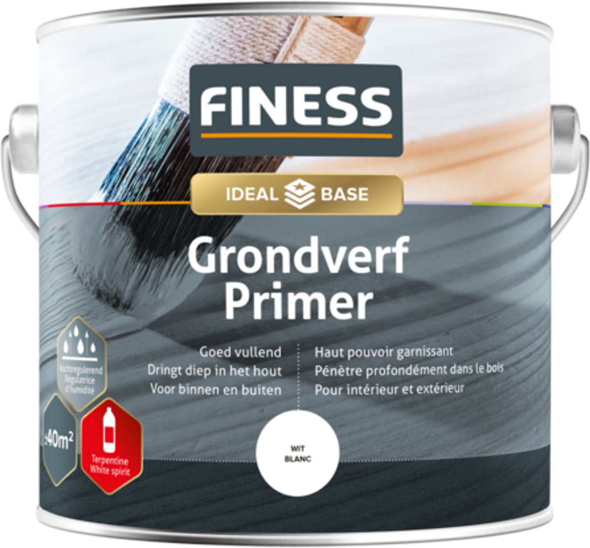 FINESS Grondverf 2,5 L Wit bi/bu