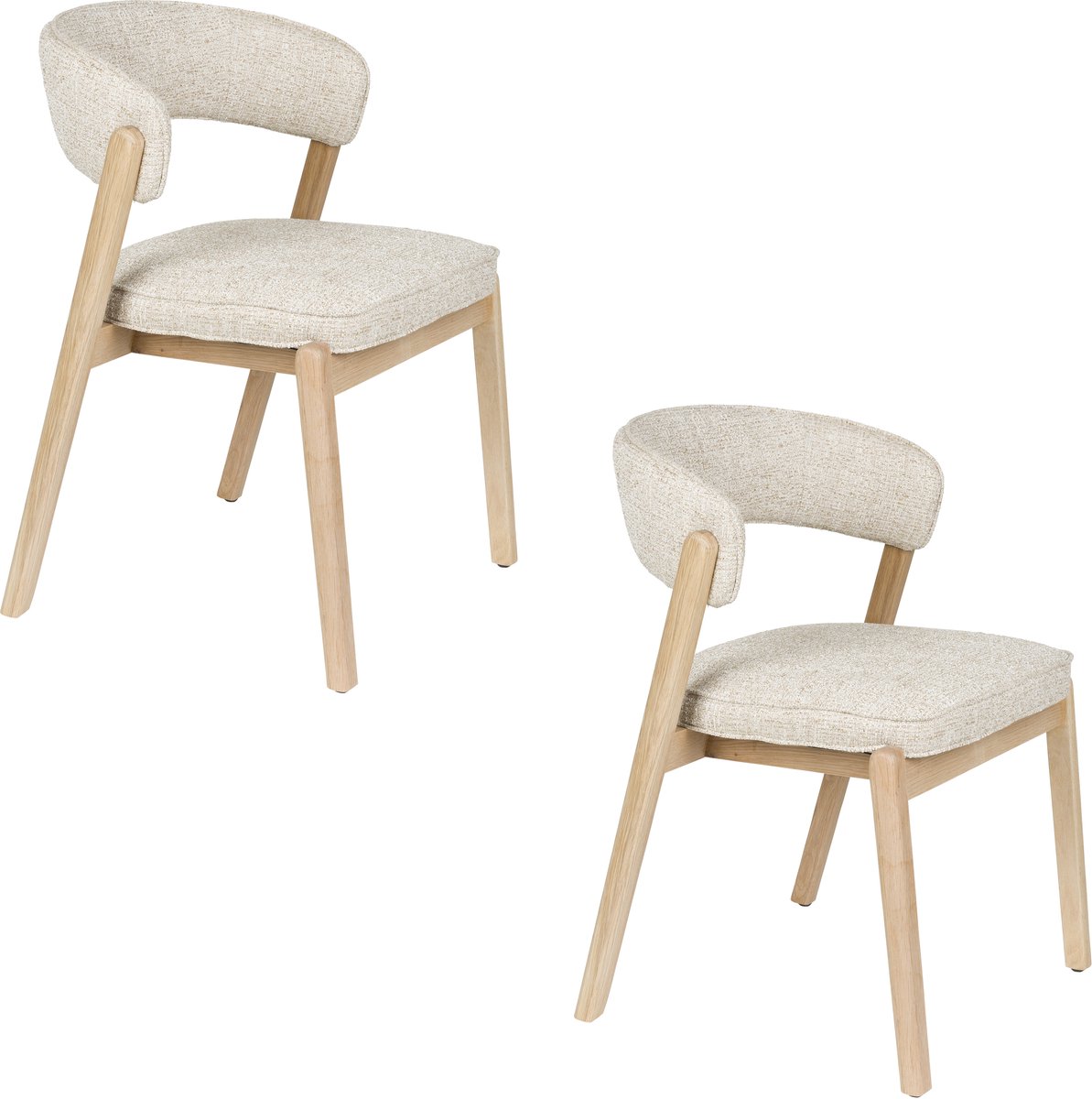 Bright Eetkamerstoelen Beige - Set van 2