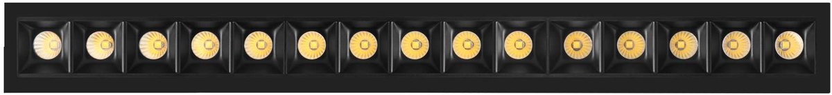 Tram 15 4738 Inbouwspot 15 voudig rand zwart 30W 2700 t/m 6000K - Smart - traploos instelbaar via Tuya App