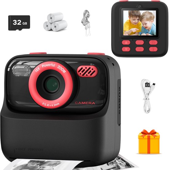 2,4 Inch Kindercamera Met Statief & 32GB SD-kaart - 1080P HD Selfie Camera - Roze