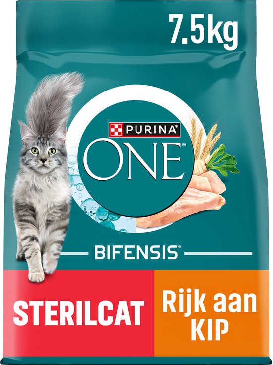 PURINA® ONE® Sterilcat - Kattenbrokjes - Kip & Tarwe - 7.5 kg
