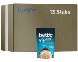Bett'r | Coconut Chips | Salted Caramel 70g | 13 stuks | 13 x 70 gram