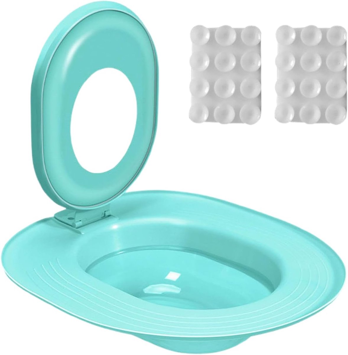 Kattenbak – Verwijderbare en wasbare kattenbak – Kattentoilettrainer – Kittenpotje – Soepel, zeer sterk ontwerp – Ideaal voor zindelijkheidstraining binnen en buiten – Gebruik in de badkamer thuis – Blauw – 1 stuk