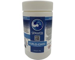 Spaweb Eur-O-Choc 1 KG - Chloorshock voor Jacuzzi, Spa en Hottub - Shockbehandeling Spa Water - Snel Helder Water