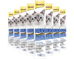 8x GimCat Multi-Vitamin Duo-Pasta Tonijn & Vitamines 50 gr