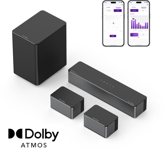 ULTIMEA Poseidon D60 Soundbar 5.1 Dolby Atmos Zwart - ULTIMEA - €159,99