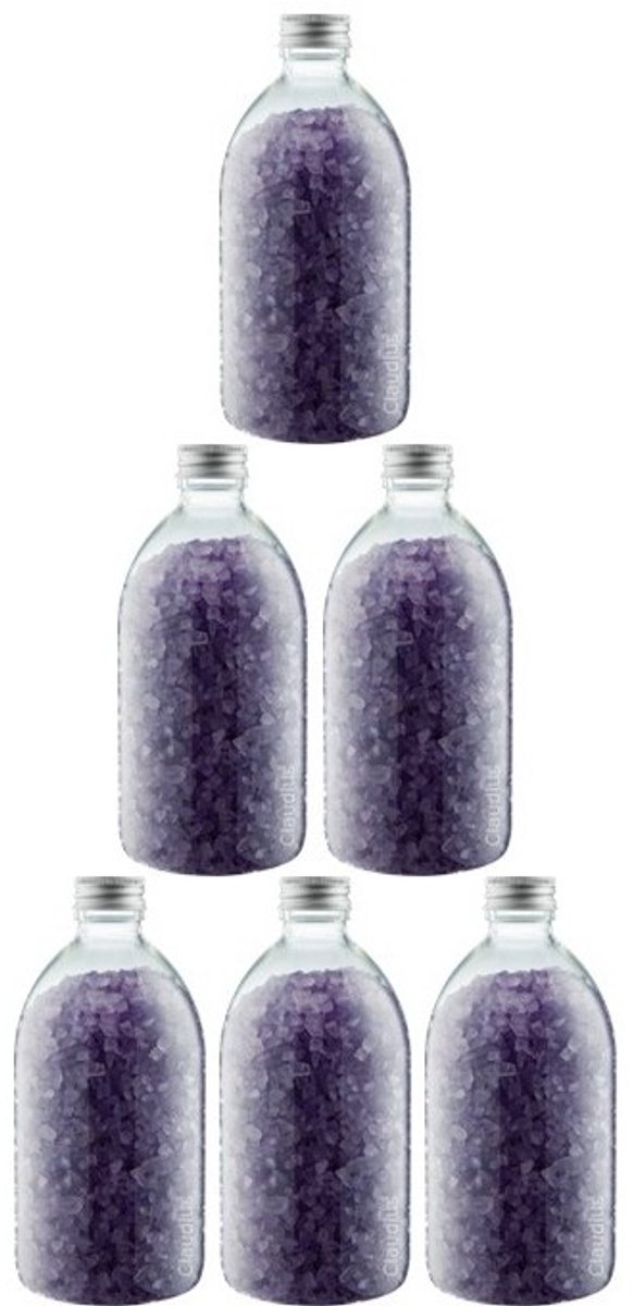 Claudius Badzout Lavendel - 600 gram - Fles met aluminium dop - set van 6 stuks