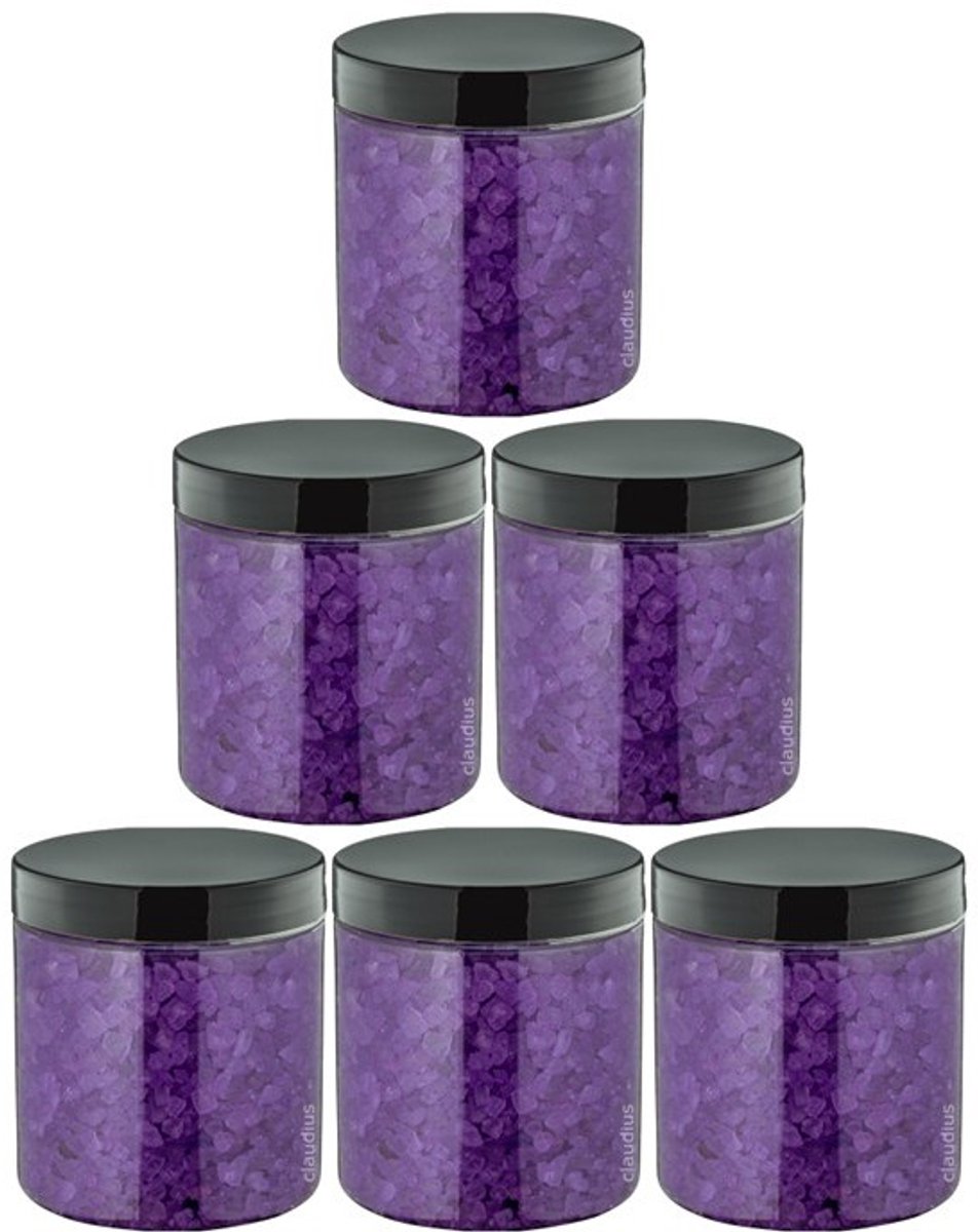 Claudius Badzout Lavendel - 300 gram - Pot met zwarte deksel - set van 6 stuks