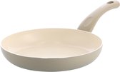 Kochstar Essenz Taupe Keramische Koekenpan - 24cm - PFAS-vrij - Inductie koekenpan - Inductie pan - Keramische anti-aanbaklaag - Koelgreep - Ovenbestendig tot 130° C - Taupe