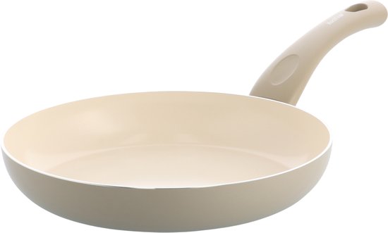 Kochstar Essenz Taupe Keramische Koekenpan - 24cm - PFAS-vrij - Inductie koekenpan - Inductie pan - Keramische anti-aanbaklaag - Koelgreep - Ovenbestendig tot 130° C - Taupe