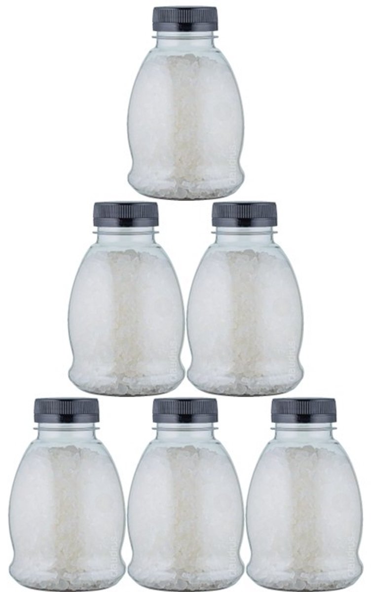 Claudius Badzout No Scent No Colour - 375 gram - Fles met zwarte deksel - set van 6 stuks