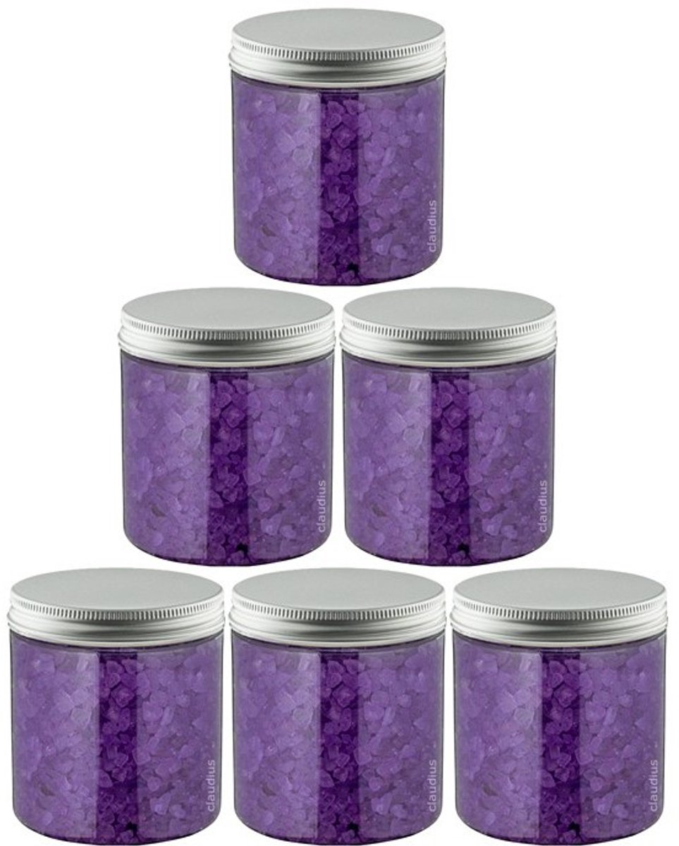 Claudius Badzout Lavendel - 300 gram - Pot met aluminium deksel - Set van 6 stuks