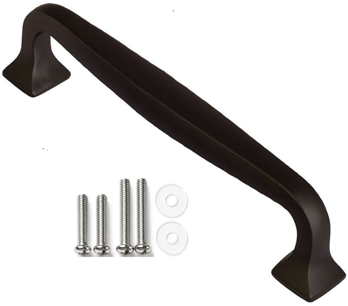 Handgreep zwart - Handgrepen zwart 128mm - Handgrepen kast - Meubelgrepen - Keukengreep zwart - Kastgrepen - Handgrepen keukenkastjes - Meubelgreep - Handgrepen voor deurtjes - handgreep keuken - Deurgreep - ladegreep - incl schroeven