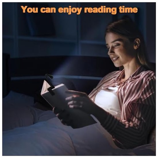 Leeslamp, leeslamp USB bed 360° oplaadbaar, draagbare 3 kleuren verstelbare LED-licht leeslamp van Merkloos — afbeelding 5
