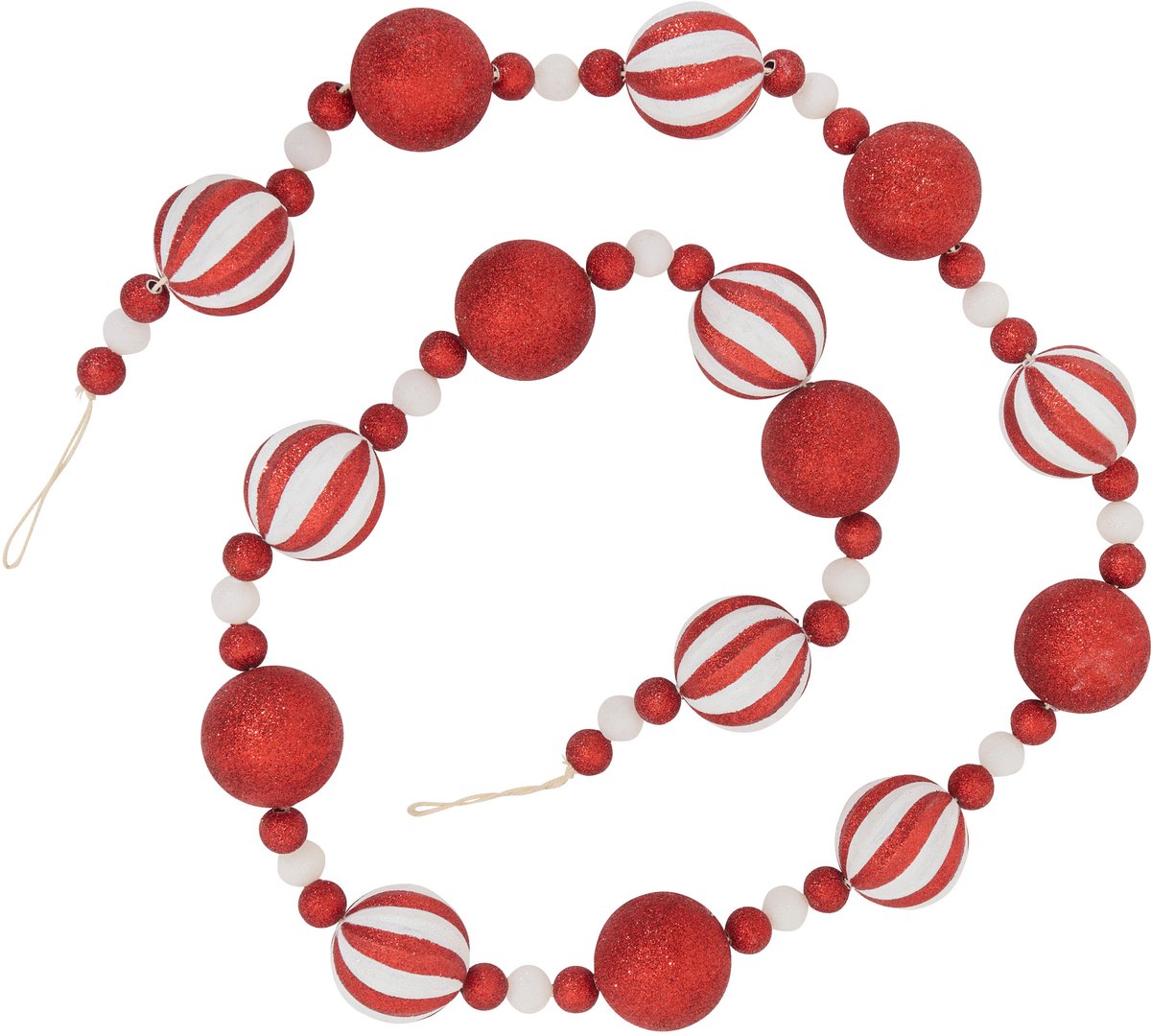 Kerstguirlande met ballen, 180 cm