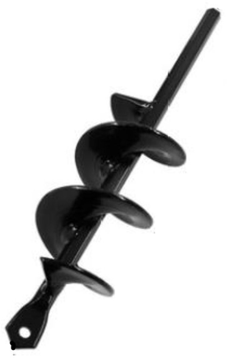 Grondboor voor boormachine 22 cm staal Zwart