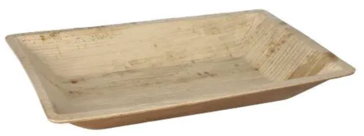 25 Borden Palmblad "pure" hoekig 3 cm x 23 cm x 16 cm natuur