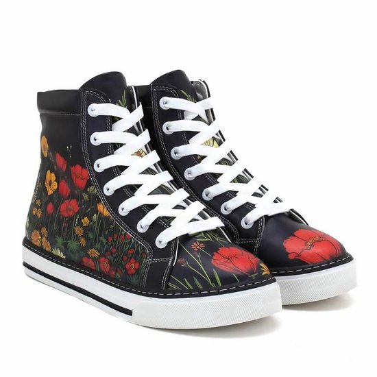 Baskets pour femmes Goby Wildflower pour femme - Cuir vegan Handgemaakt - Taille 40