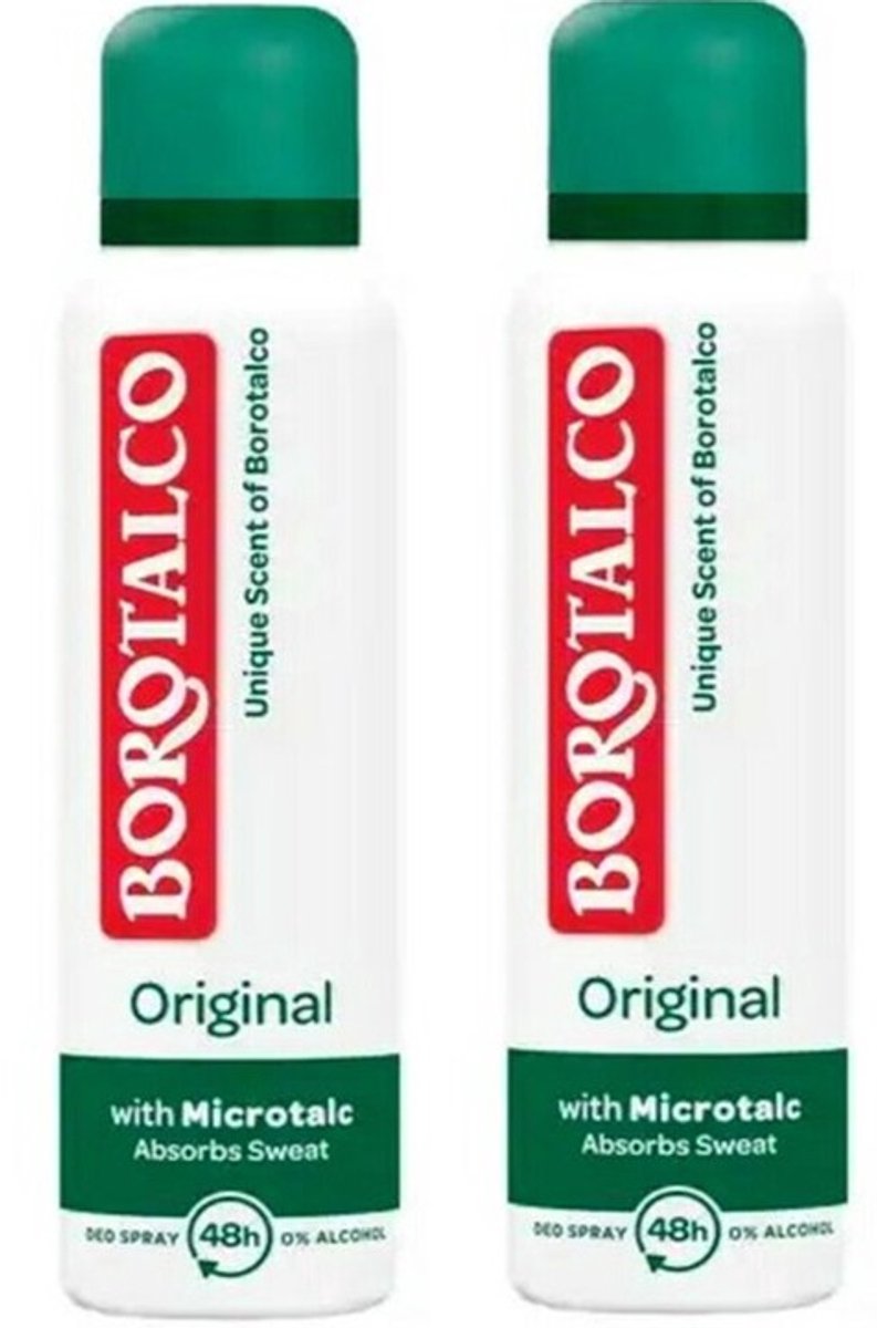 Borotalco - Deo Spray Original - 2 x 150 ml Voordeelverpakking
