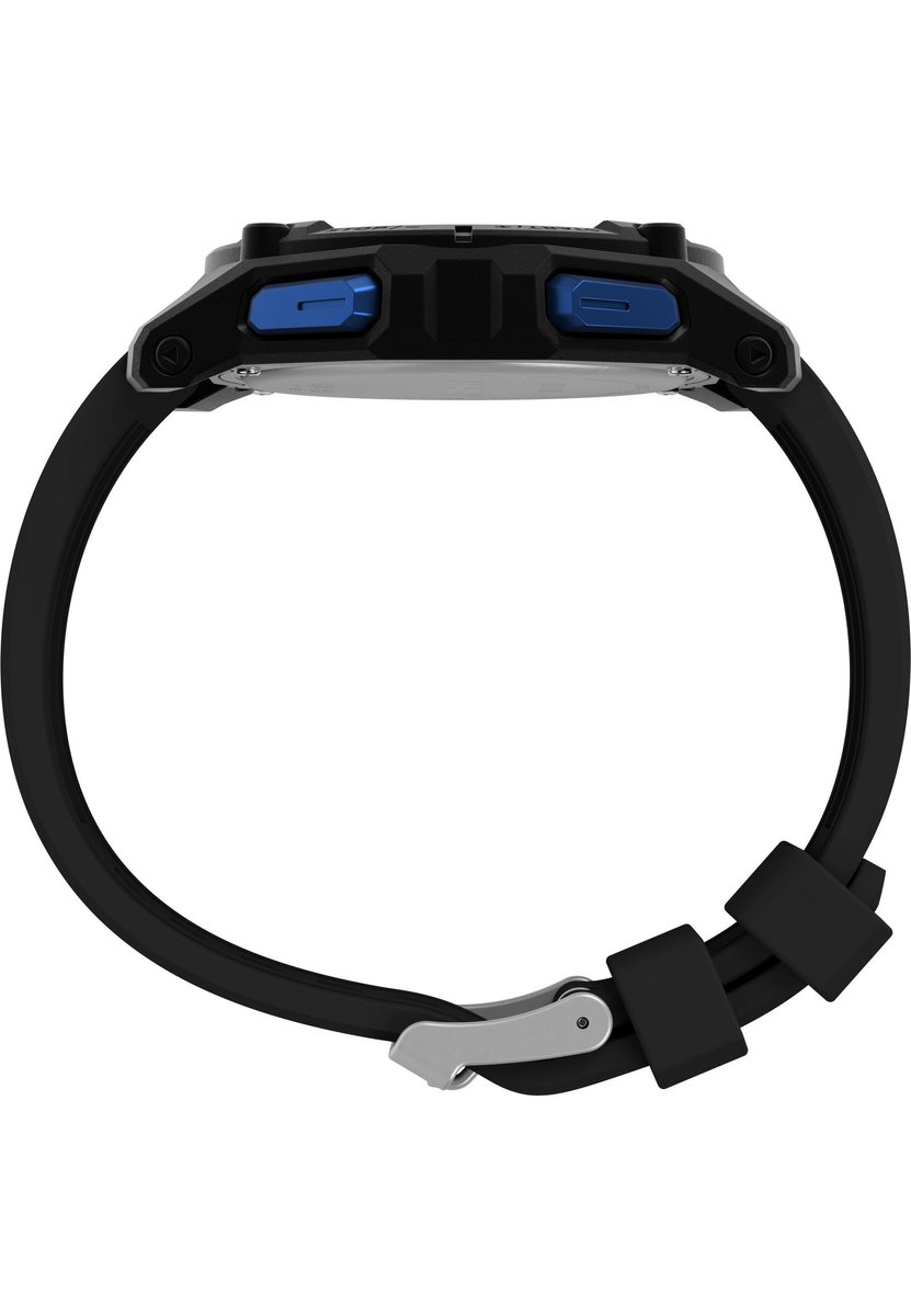 Timex Expedition Ridge Solar Quartz Chronograaf Horloge Zwart Kast: 100% Polycarbonate | Armband 100% Siliconen 49 mm TW4B33700AJ, TW4B33900AJ