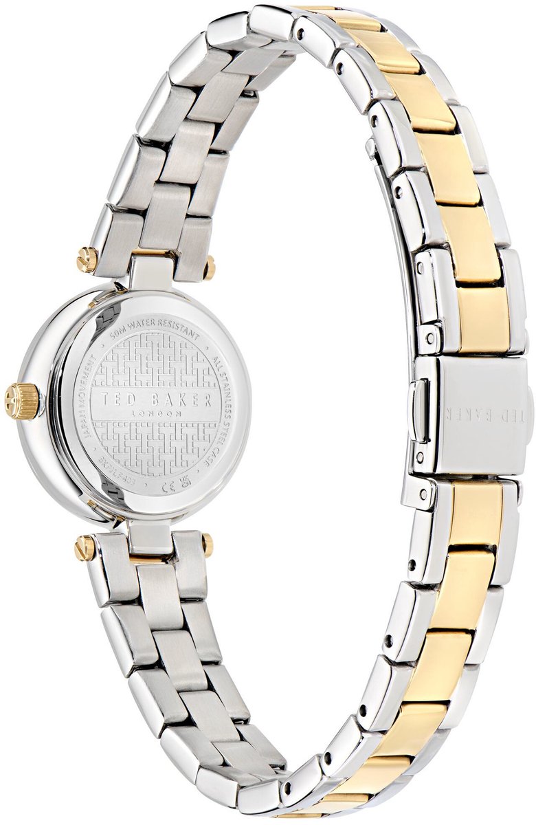 Ted Baker Jolyye Quartz Analoog Horloge Tweekleurig Kast: 100% Roestvrij Staal | Armband: 100% Staal 24 mm BKPJLF403W0