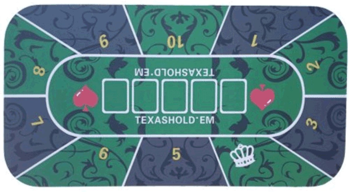 Poker-kleed 180x90cm.groen neopreen