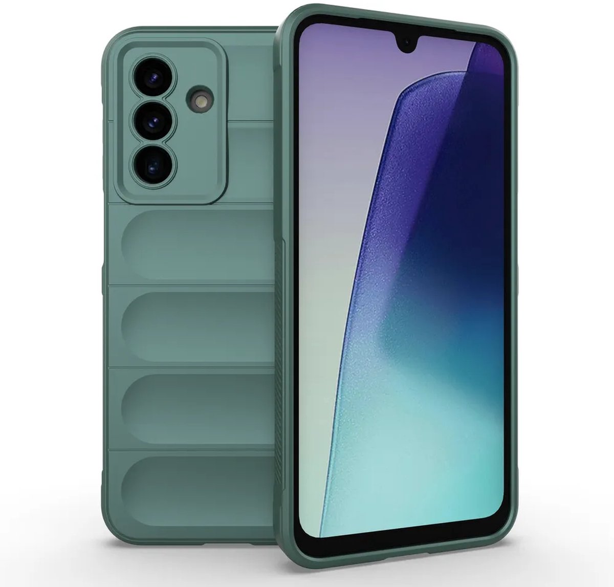 MobyDefend Hoesje - Geschikt voor Samsung Galaxy A17 - TPU Gripcase - Groen