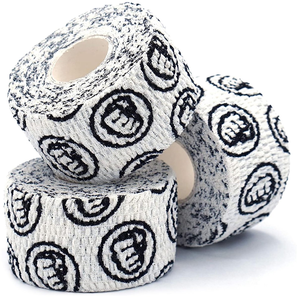 Gewichtheffen Haken Grip Tape - 3 Pack - 23 Voet Lang - Comfortabel en Stretchy - Hand- en Vingerbescherming - Wit