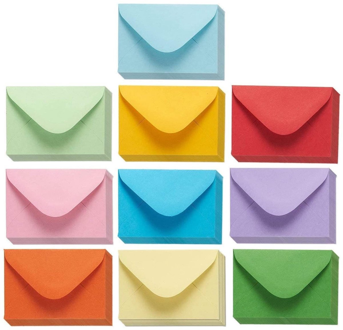 Mini Envelopes - Kleine Kaarten - Cadeau Geven - Gummed Seal - 100 Stuks - Multicolor