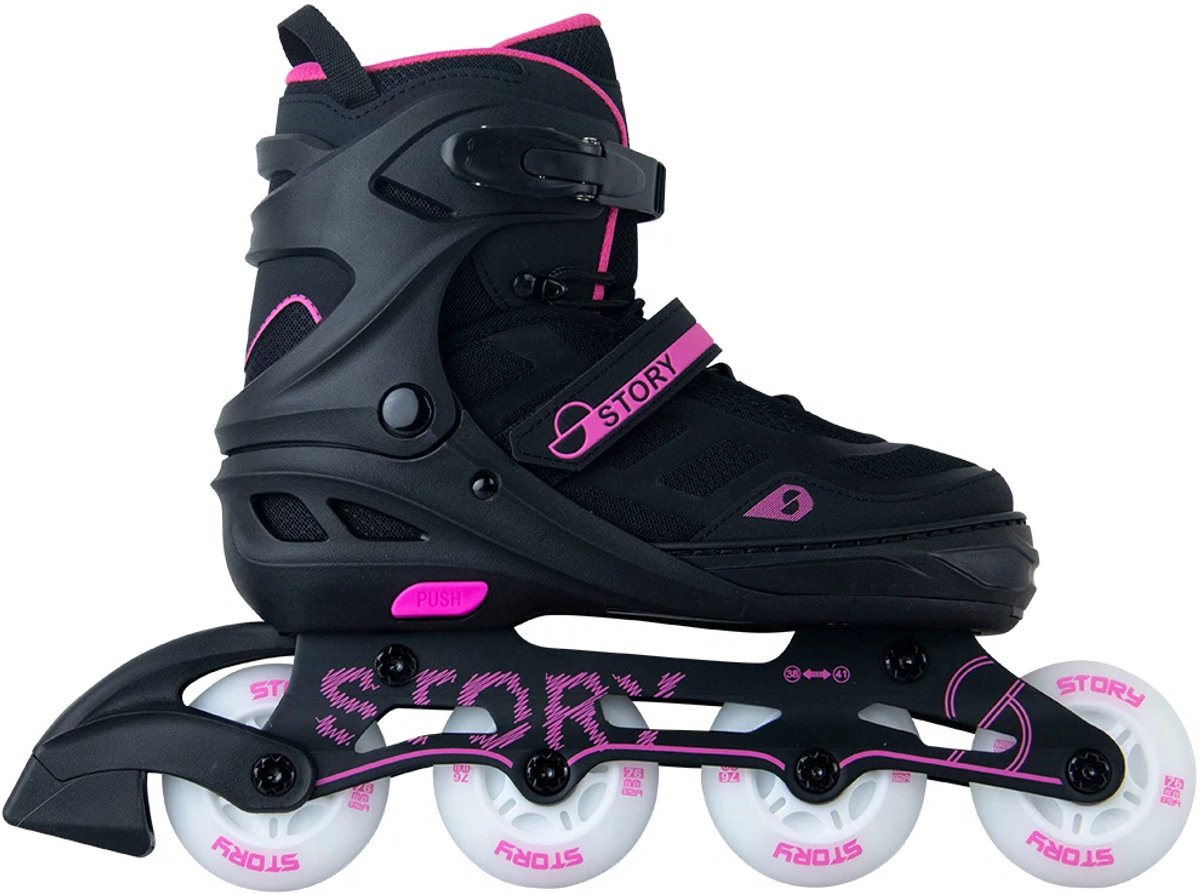 Story Verstelbare Inlineskates Fusion LED Roze