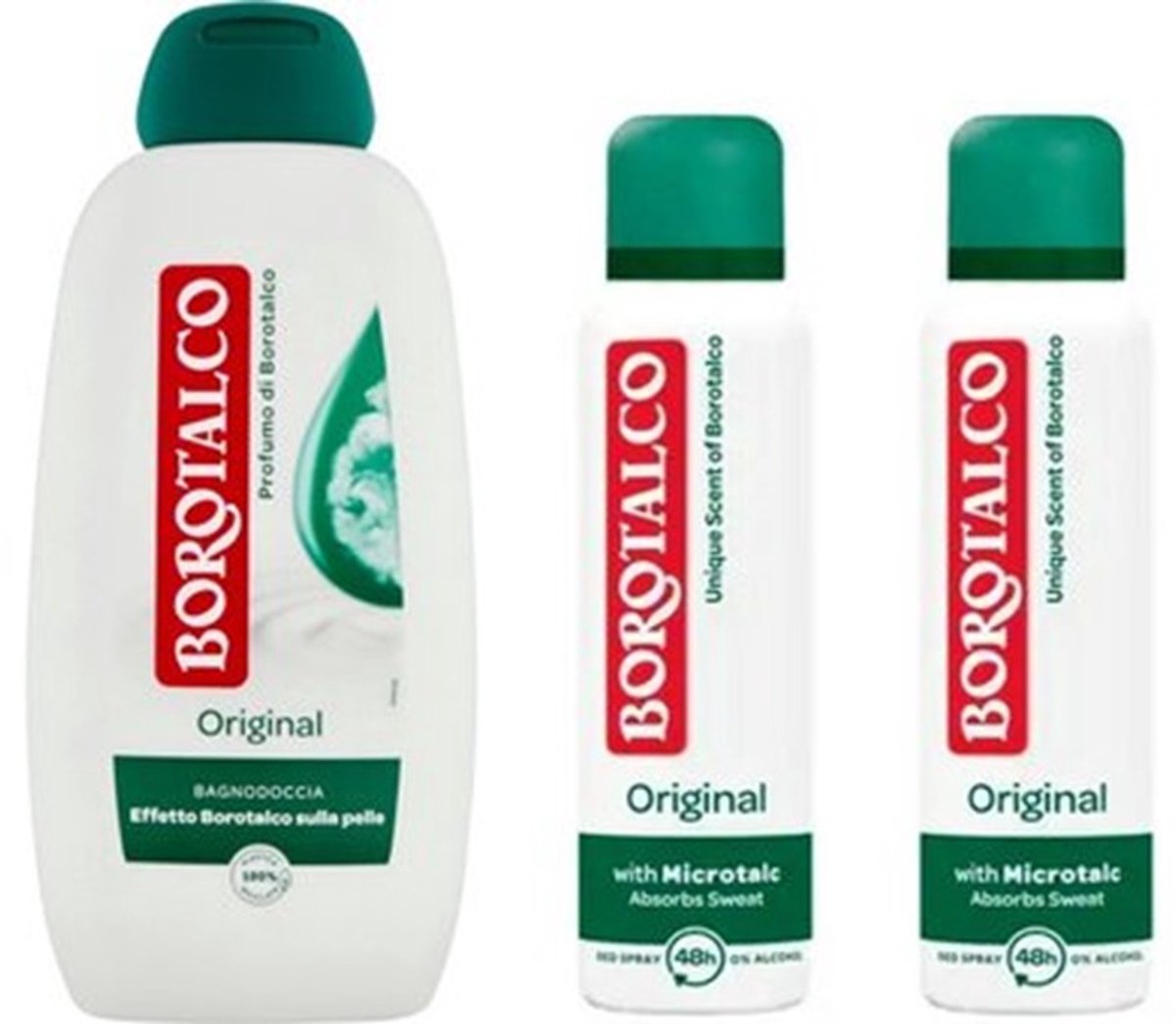 Borotalco - Set - XL Douchegel 600 ml & Deodorant Spray 2 x 150 ml