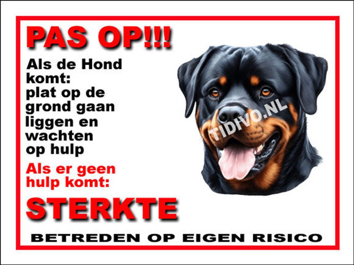 Rottweiler 12 - Met 4 Gaatjes + 4 Pluggen + 4 RVS Schroeven